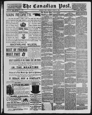 Canadian Post (Lindsay, ONT), 21 Jun 1889