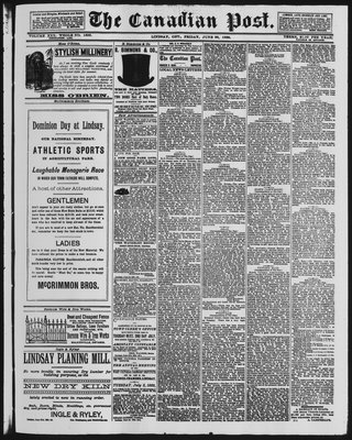 Canadian Post (Lindsay, ONT), 28 Jun 1889