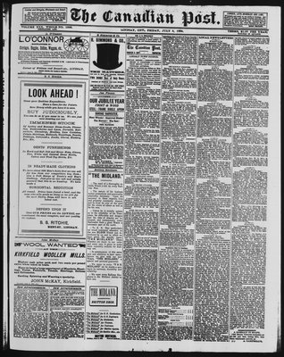 Canadian Post (Lindsay, ONT), 5 Jul 1889