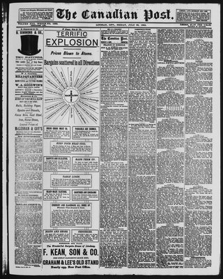 Canadian Post (Lindsay, ONT), 26 Jul 1889