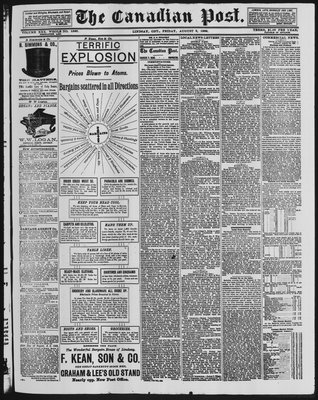 Canadian Post (Lindsay, ONT), 2 Aug 1889