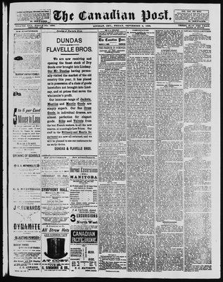 Canadian Post (Lindsay, ONT), 6 Sep 1889