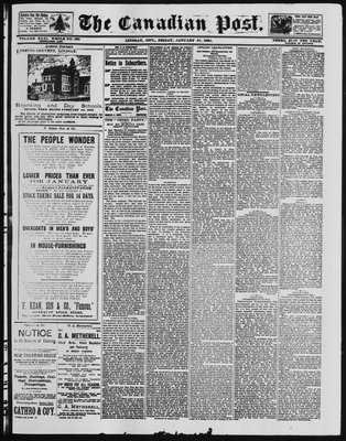 Canadian Post (Lindsay, ONT), 31 Jan 1890