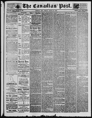 Canadian Post (Lindsay, ONT), 28 Mar 1890