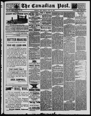 Canadian Post (Lindsay, ONT), 18 Jul 1890