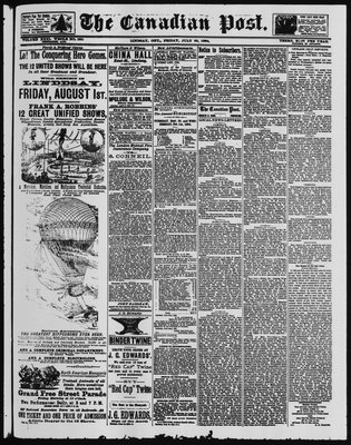 Canadian Post (Lindsay, ONT), 25 Jul 1890