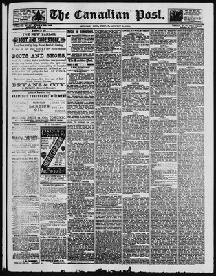 Canadian Post (Lindsay, ONT), 8 Aug 1890