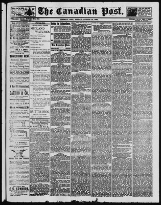 Canadian Post (Lindsay, ONT), 15 Aug 1890