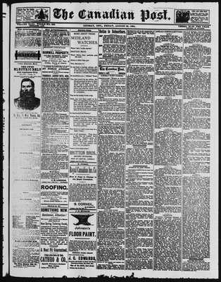 Canadian Post (Lindsay, ONT), 22 Aug 1890