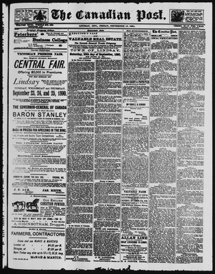 Canadian Post (Lindsay, ONT), 12 Sep 1890