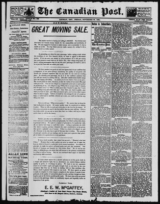 Canadian Post (Lindsay, ONT), 28 Nov 1890