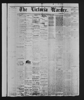 Victoria Warder (Lindsay, ONT), 16 Nov 1876