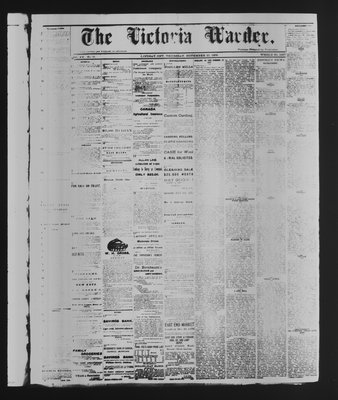 Victoria Warder (Lindsay, ONT), 23 Nov 1876