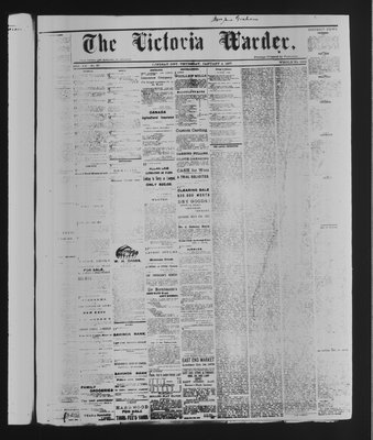 Victoria Warder (Lindsay, ONT), 4 Jan 1877