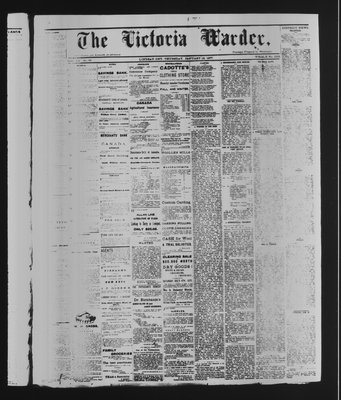 Victoria Warder (Lindsay, ONT), 18 Jan 1877