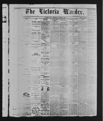 Victoria Warder (Lindsay, ONT), 1 Mar 1877