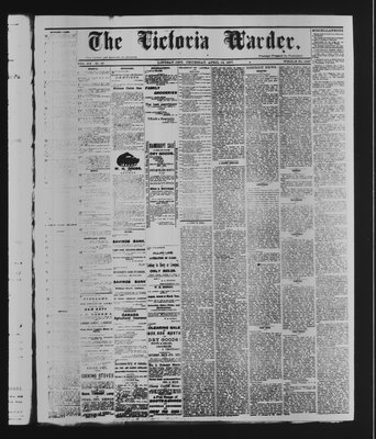 Victoria Warder (Lindsay, ONT), 12 Apr 1877