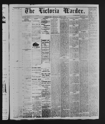 Victoria Warder (Lindsay, ONT), 19 Apr 1877