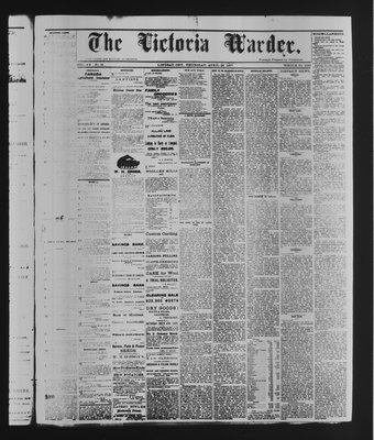 Victoria Warder (Lindsay, ONT), 26 Apr 1877