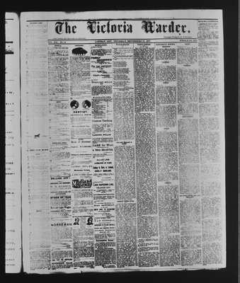 Victoria Warder (Lindsay, ONT), 27 Sep 1877