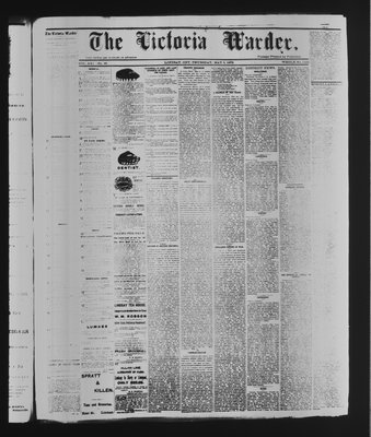 Victoria Warder (Lindsay, ONT), 9 May 1878