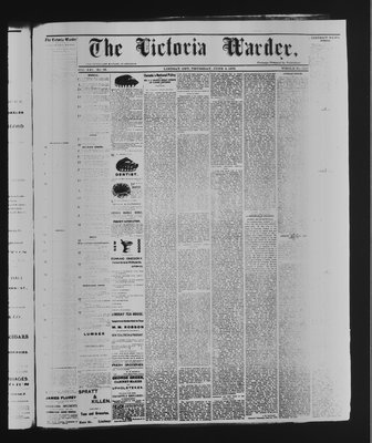 Victoria Warder (Lindsay, ONT), 6 Jun 1878