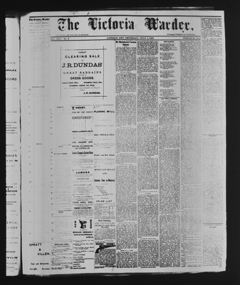 Victoria Warder (Lindsay, ONT), 4 Jul 1878