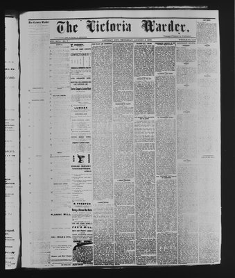 Victoria Warder (Lindsay, ONT), 8 Aug 1878