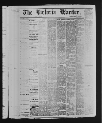 Victoria Warder (Lindsay, ONT), 17 Oct 1878