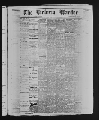 Victoria Warder (Lindsay, ONT), 31 Oct 1878