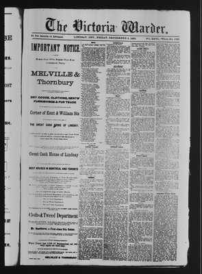 Victoria Warder (Lindsay, ONT), 8 Sep 1882