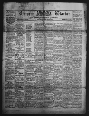 Victoria Warder (Lindsay, ONT), 3 Apr 1872