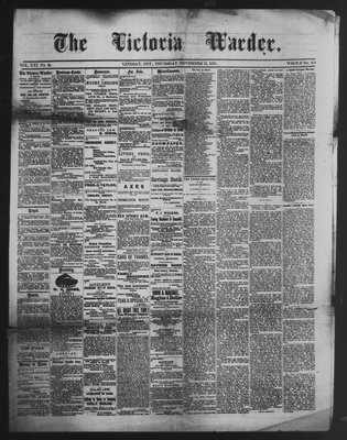 Victoria Warder (Lindsay, ONT), 11 Nov 1875