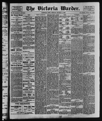 Victoria Warder (Lindsay, ONT), 2 Mar 1888