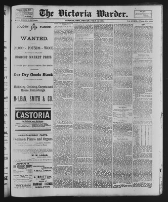 Victoria Warder (Lindsay, ONT), 13 Jul 1888