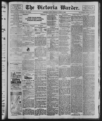 Victoria Warder (Lindsay, ONT), 6 Jun 1890