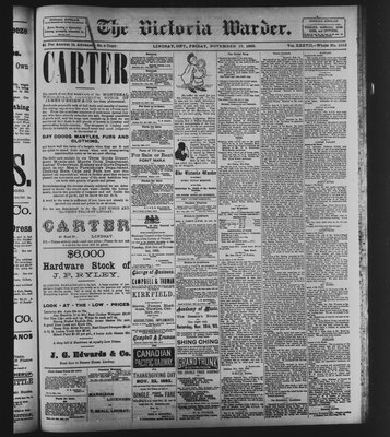 Victoria Warder (Lindsay, ONT), 17 Nov 1893