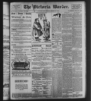 Victoria Warder (Lindsay, ONT), 23 Mar 1894