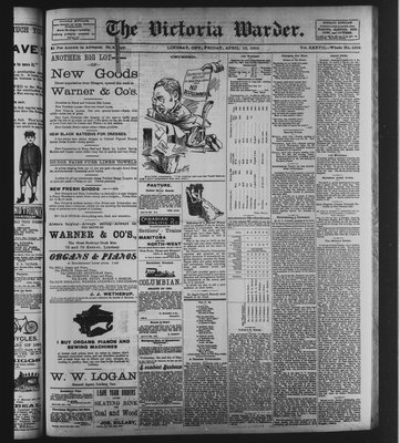 Victoria Warder (Lindsay, ONT), 13 Apr 1894