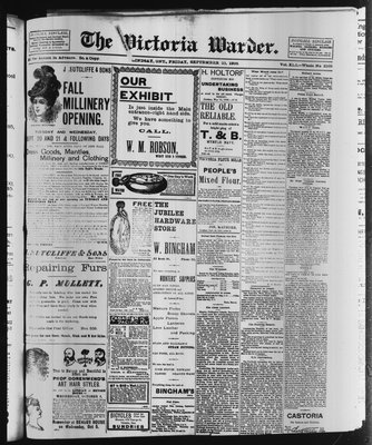 Victoria Warder (Lindsay, ONT), 23 Sep 1898