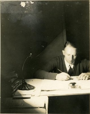 Dr. George C.R. Hall Studying