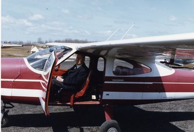 Dr. George C.R. Hall in Son's Plane