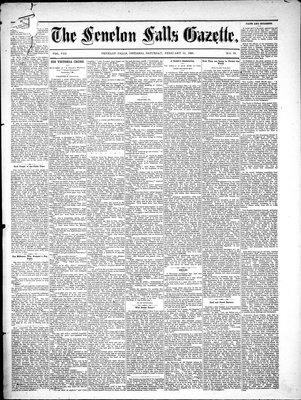 Fenelon Falls Gazette, 19 Feb 1881