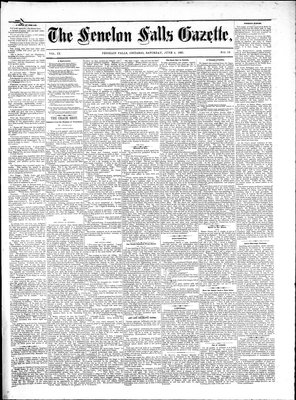 Fenelon Falls Gazette, 4 Jun 1881