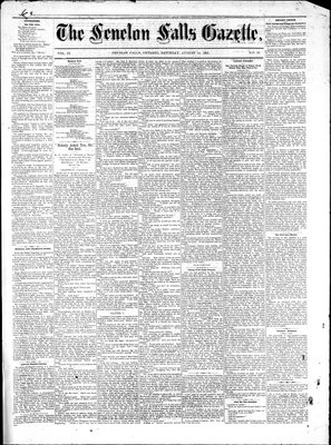 Fenelon Falls Gazette, 13 Aug 1881