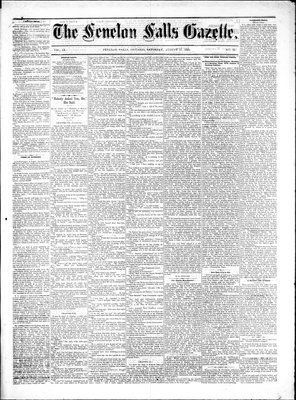 Fenelon Falls Gazette, 27 Aug 1881