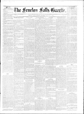 Fenelon Falls Gazette, 14 Jan 1882