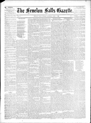 Fenelon Falls Gazette, 1 Apr 1882