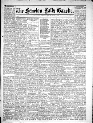 Fenelon Falls Gazette, 2 Sep 1882