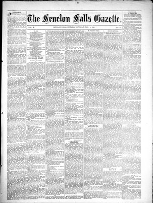Fenelon Falls Gazette, 4 Nov 1882